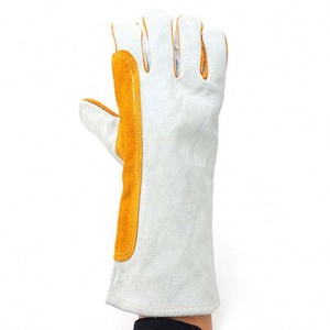 Gants de soudage en cuir de vache fendu résistants à la chaleur Gants de sécurité cousus en fil Kevlar industriel robuste - Product Image 2