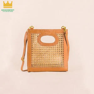 Bolso hecho a mano de cuero de ratán, bolso de hombro de ratán, bolso de cuero 2024 - Product Image 1