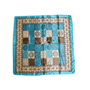 Kivotech Manufacture New Design Retro Floral 90*90cm Square Silk Feeling <b>Bandana</b> Boho <b>Head</b> <b>Scarves</b> for Women Girls - Product Image 4