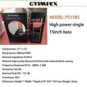 ลำโพงซับวูฟเฟอร์คุณภาพสูง 900 วัตต์ RMS ระบบลำโพงเบสทรงพลัง กล่องลำโพงเดี่ยวขนาด <span class=keywords><strong>15</strong></span> <span class=keywords><strong>นิ้ว</strong></span> ซูเปอร์ซับวูฟเฟอร์ - Product Image 6