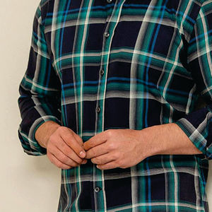 เสื้อเชิ้ตผ้าฝ้ายแขนยาวสำหรับผู้ชาย, เสื้อเชิ้ตโอเวอร์ไซส์ลำลองหลากสีใหม่มีในสต็อก - Product Image 5