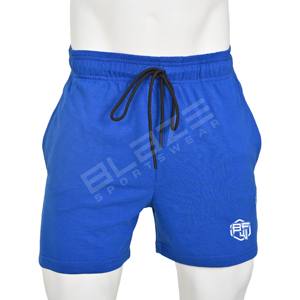 กางเกงวอร์มวิ่งของผู้ชายกางเกงขาสั้นสีพื้นเอวยางยืดสำหรับออกกำลังกายฟิตเนสวิ่งจ๊อกกิ้งแบบมีซิปกระเป๋าของผู้ชายโลโก้ OEM - Product Image 1