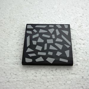 Dessous de verre en bois à bande blanche Tapis de protection Produit fait à la main de haute qualité - Product Image 4