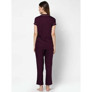 Evolove Women's Casual Winter Night Wear <b>Pyjamas</b> Set Viscose Liva Super Elastic Waist Buttons Pockets ODM Daily Use Top Pants - Product Image 6