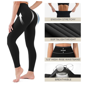 3 Pack High Waisted <b>Leggings</b> for Women <b>with</b> <b>Pockets</b>, Soft Tummy Control Yoga Pants for Running and Daily Wear - Product Image 2