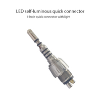 CP-KCL6 CPONZ Raccord rapide dentaire auto-générateur LED Classe II pour pièce à main haute vitesse à turbine à air, connexion 6 trous pour fauteuil