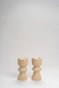 Portavelas de Piedra Travertino Geométrico, Diseño Moderno de Cubos Apilados, Agrega Elegancia Artística y Lujo Natural a Cualquier Decoración del Hogar - Product Image 6