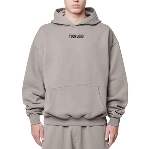 Custom Print Design <b>Men's</b> Casual Spring <b>Pullover</b> 100% Cotton French Terry Fabric Hoodie Pocket Breathable Anti-shrink High - Product Image 1