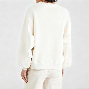 Sweat-shirts unisexes surdimensionnés pour femmes, personnalisés avec logo frontal, en tissu épais, taille plus, sweat-shirt vierge - Product Image 2