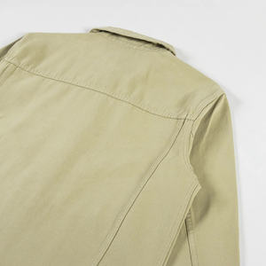 Veste Safari en Toile de Canard Imperméable et Coupe-Vent, Lavage à la Pierre, Fermeture Éclair, Patch Brodé Personnalisé, Longueur Classique, Lavée Vintage, Homme - Product Image 5