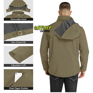 Chaqueta cortavientos Softshell para hombre, ropa de calle, fabricantes de ropa de montar, chaqueta personalizada para hombre - Product Image 4