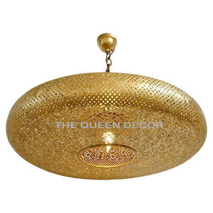 Elegante diseño moderno Aluminio Metal Forma única Chapado en oro Textura martillada Candelabros marroquíes Lámpara Iluminación Acento - Product Image 3