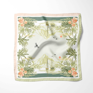 Hot Sells Custom Silk Satin Floral Square <b>Head</b> <b>Scarves</b> Bandanas for Women-High Quality Breathable Outdoor Use All Seasons Custom - Product Image 1