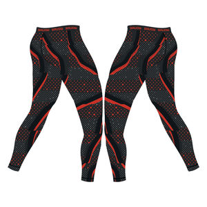 Leggings de compression pour hommes pour la salle de sport et le jogging Workouts Sublimation Print Logo on Waist for Boys - Product Image 6