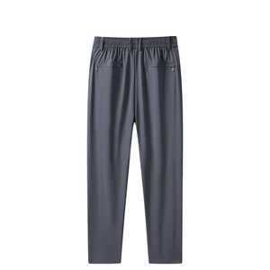 Pantalon d'été pour homme en soie glacée fine, séchage rapide, léger, taille mi-haute, coupe droite, devant plat, décontracté, pantalon de sport - Product Image 2