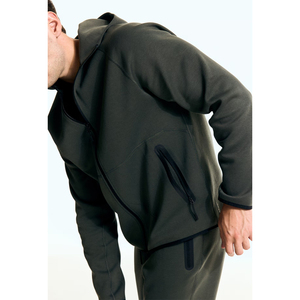 Custom Logo Unisex Fleece Sportswear Tracksuit High Quality Plain Heavyweight Oversize French Terry Cotton Distressed Hoodie - Product Image 5