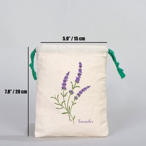 Bolsa de tela personalizable con asa verde, 6 x 8 pulgadas (15.5 cm x 20 cm), bordado serigrafiado para empaque de aceites esenciales, productos contra el polvo y pelucas - Product Image 2