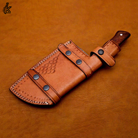 Couteau à découper serbe artisanal sur mesure en acier inoxydable avec étui en cuir, lame fixe, extrêmement tranchant, écologique