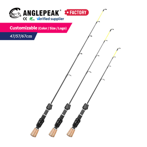 <span class=keywords><strong>Canne</strong></span> à pêche sur glace d'eau douce, directement de l'usine, 47cm 57cm 67cm, 2 sections, en fibre de verre, pointes souples, pour la pêche au Bluegill et au Crappie - Product Image 1