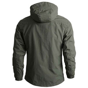2025 chaqueta cortavientos con cuello levantado para hombre, ropa táctica de invierno Lisa personalizable de alta calidad, venta al por mayor directa de fábrica - Product Image 3