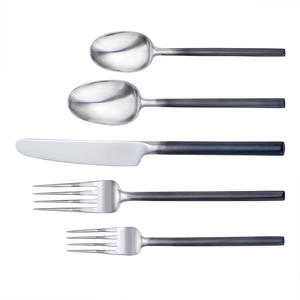 Wedding Silver Stainless Steel Flatware <b>Set</b>, 4 <b>Pc</b> Modern Utensils for Premium American Style Dining - Product Image 5