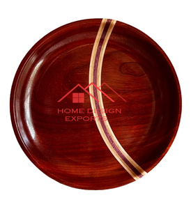 Plaque de recharge en bois décorative pour la maison Hôtel Restaurants Plaque de recharge en bois fini rouge poli Hot Selling Kitchen - Product Image 1