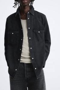 เสื้อเชิ้ตเดนิมลำลองผู้ชายแบบคลาสสิก แขนยาว ติดกระดุม ยืดได้ ระบายอากาศดี เป็นมิตรกับสิ่งแวดล้อม ซักได้ คุณภาพสูง ผลิตตามสั่ง (OEM) ปี 2024 - Product Image 2