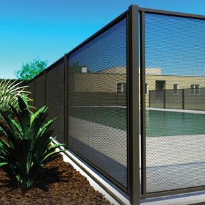 Recinzione Moderna Anti-Scalata in Alluminio Perforato per Piscine, Pannelli Decorativi in Metallo di Grado Marino per la Privacy di Giardini e Piscine - Product Image 2