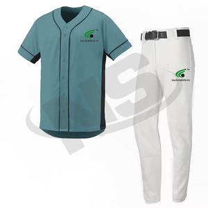 ชุดเล่นเบสบอลของผู้ชายชุดเล่นซอฟต์บอลชุดเล่นซอฟต์บอลแบบมีกระดุมชุดฝึกซ้อมสำหรับผู้ใหญ่ - Product Image 1