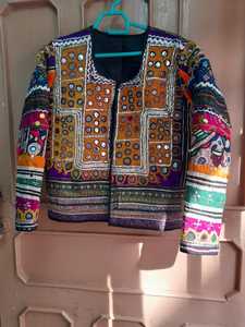 White Embroidered <b>Patchwork</b> <b>Jacket</b> Full Sleeve Cotton Women's <b>Jacket</b> Spring Season Handmade Floral Design Prairie Chic Style - Product Image 3