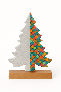 ประติมากรรมไม้และต้นไม้หินอ่อนสีขาวศิลปะที่เป็นเอกลักษณ์ของตกแต่งบ้านหรือสำนักงานพร้อมฐานไม้ - Product Image 2