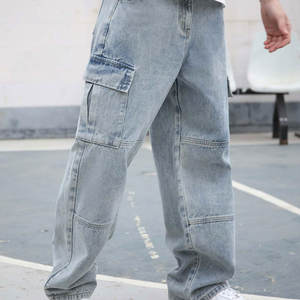 Pantalon en jean surdimensionné décontracté pour homme de haute qualité, surdimensionné, taille haute, vintage, ample, extensible, pantalon en jean surdimensionné - Product Image 5