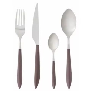 Diseño de lujo de metal de acero inoxidable tenedor cuchara cuchillo restaurante juego de cubiertos para el hogar Hotel comedor - Product Image 6