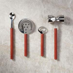 Ensemble d'outils de bar modernes en acier inoxydable, écologiques, accessoires de cocktail distinctifs reflétant le style de bar personnel pour la maison - Product Image 6
