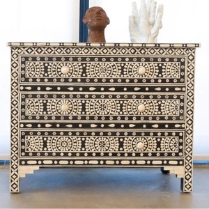 Mesa de resina de madera con incrustaciones de hueso elegante Vintage para sala de estar mesa de té de gama alta India consola precio al por mayor de fábrica - Product Image 6