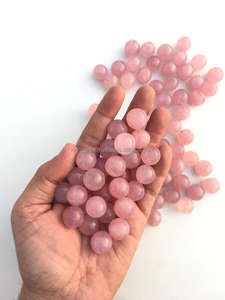 Sphère de cristal de quartz rose naturel poli, pierre de guérison - Product Image 5