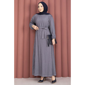 Vestido de Noche Largo y Elegante Zaranur, con Cinturón Desmontable, Color Gris, Silueta en A, Estilo de Fiesta, con Lentejuelas, Largo hasta el Suelo, Talla XS - Product Image 3