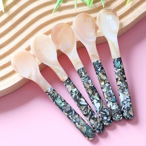 ช้อนไข่มุกธรรมชาติขนาดเล็ก ทำด้วยมือจากเปลือกหอยมุก สำหรับใส่เครื่องปรุง เกลือ แยม  สำหรับร้านอาหาร ขายส่ง - Macy - Product Image 5