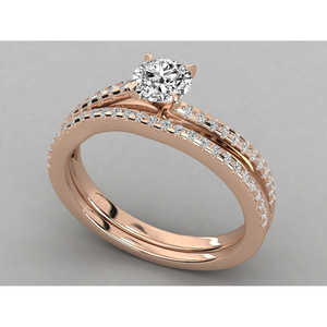 Bague solitaire en or 18 carats pour femmes avec diamant de laboratoire - Product Image 4