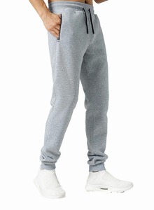 Pantalones de chándal de cintura alta de lona elásticos y cómodos para hombre, pantalones de uso diario con cintura elástica y bolsillos con cremallera, talla XL - Product Image 3