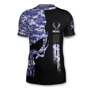 Chemise de sport légère Rashguard à manches courtes tissu anti-boulochage impressions de sublimation complètes idéales pour le MMA Yoga et l'entraînement à la plage - Product Image 2