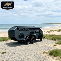 Caravane tout-terrain 4x4, caravane de voyage de 18 pieds, caravane légère pour 4 personnes, camping en plein air