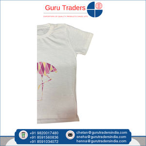 Offre Spéciale de qualité supérieure 100% coton Comfort Fit O-Neck Chest Printed Girls T-shirt disponible à un excellent prix - Product Image 4