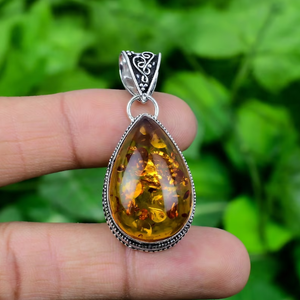 Colgante de piedras preciosas de ámbar recién llegado para joyería, accesorios de cristal, colgantes Vintage de calidad superior, tendencia superior a granel - Product Image 5