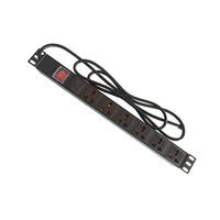 PDU 1U pour montage en rack, protection contre les surtensions à 8 ports, 240V 12A, unité de distribution d'alimentation en alliage d'aluminium pour armoire extérieure, télécommunications, IP20