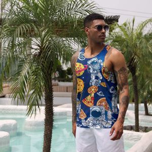 Débardeur Homme Col V Sublimé Impression Personnalisée Coupe Ample Épaules Tombantes Sans Marque Gym Surdimensionné Séchage Rapide HI-GLOW SPORTS INTERNATIONAL - Product Image 2