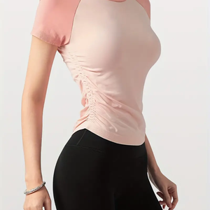 Ropa Streetwear camiseta mujer 2023 nueva llegada rosa en blanco entrenamiento clásico Unisex algodón camiseta Regular Fit camiseta algodón - Product Image 5