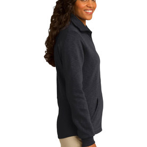 Veste de Sport à capuche en polaire pour femme, avec fermeture éclair complète, gris Graphite, manches longues, chaud et décontracté - Product Image 5