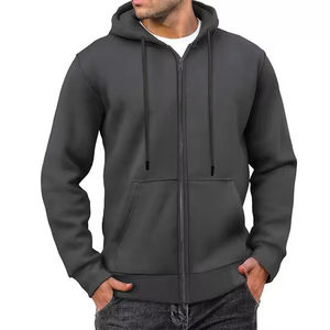 Classic <b>Black</b> Velour Pullover <b>Hoodies</b> Full <b>Zip</b> Custom Logo Printed Lightweight Unisex Winter Fashion Smart Fit DEMAIR SPORTS - Product Image 1