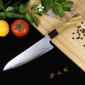 Couteau de chef en acier à haute teneur en carbone forgé à la main Pro Sharp couteau de cuisine en bois d'olivier vente en gros personnalisé OEM ODM usine de coutellerie - Product Image 3